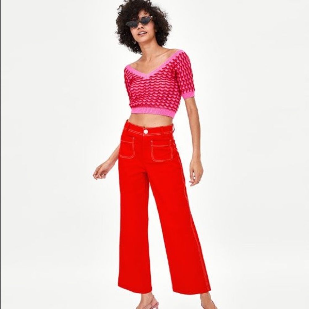 Zara Retro Red Culottes